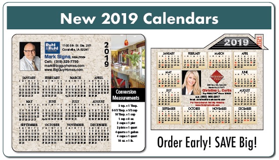 2019 real estate calendars