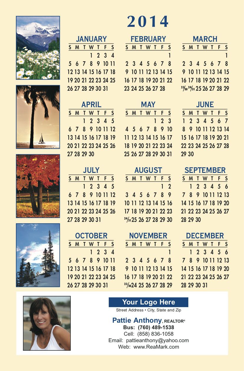 Jumbo Postcard Calendars with Strip Seasons