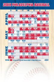 Baseball Schedules Laminated Wallet Card: Philadelphia