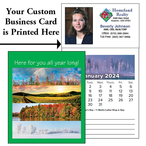 Scenic Tear Off Magentic Calendars for Real Estate