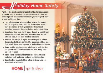 December/Holidays Postcards: December: Holiday Home Safety