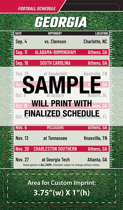 Georgia Football: Downloadable 2021 Bulldogs football schedule.