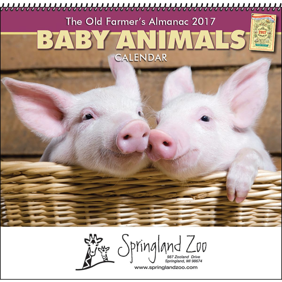 ReaMark Products: Old Farmers Almanac Baby Animals Calendar